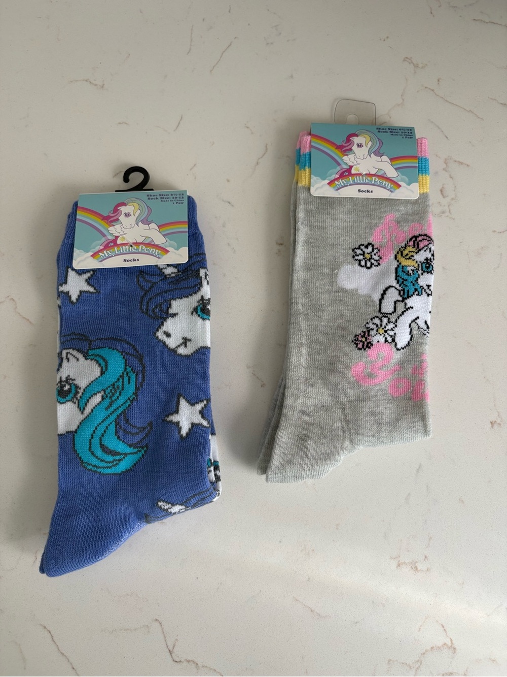 My Little Pony Socks – 2 New Pairs, Shoe Size 10–13